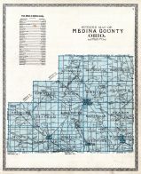 Medina County Outline Map, Medina County 1897